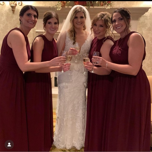 Bill Levkoff Wine Dress - size 10 - Picture 8 of 10